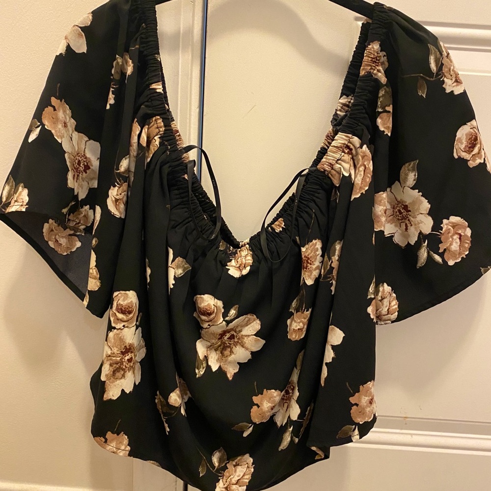 Off the shoulder floral top